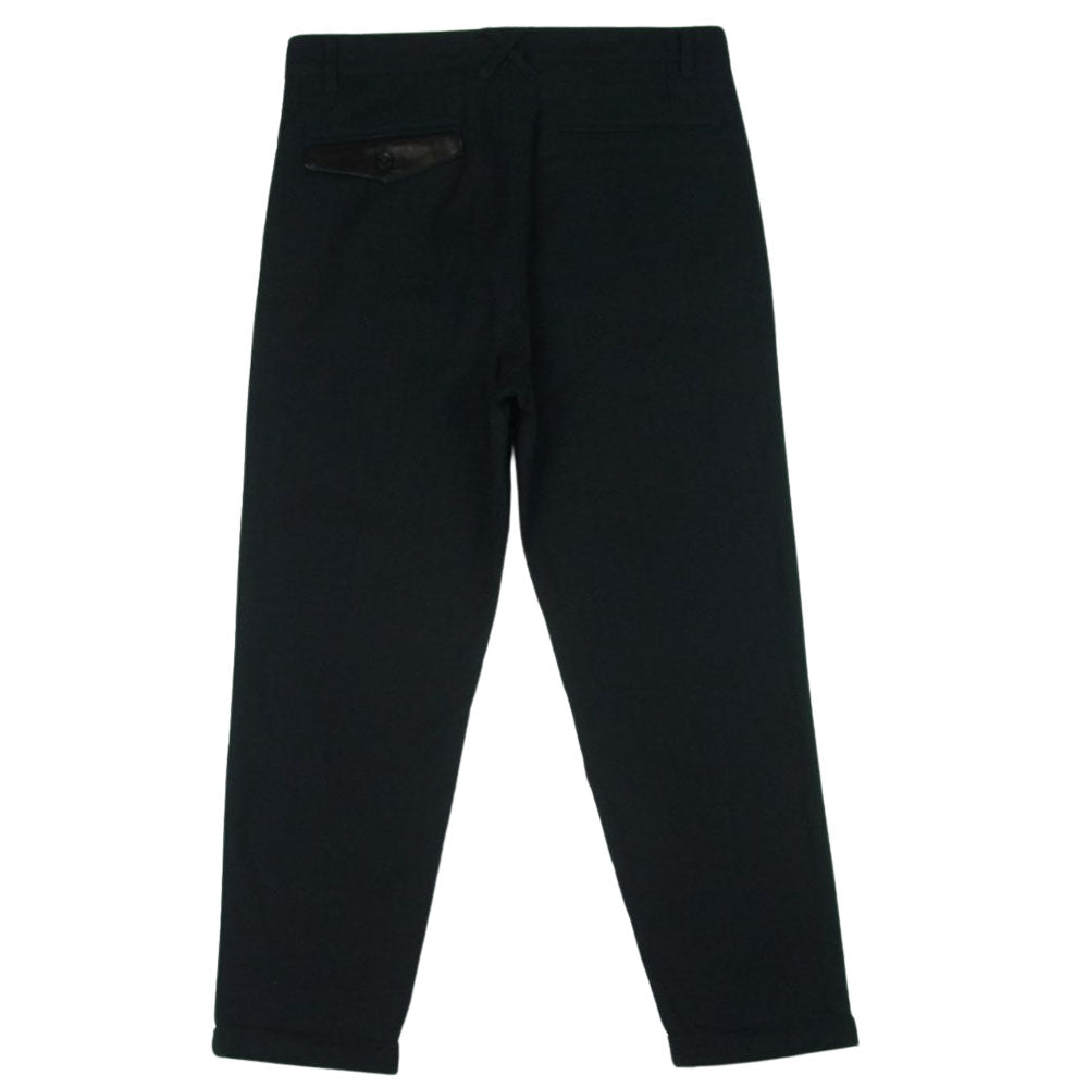 ISAMUKATAYAMA BACKLASH イサムカタヤマバックラッシュ 1779-01 CLOTHO Herringbone Black Stripe Stretch Pants クロソ ヘリンボーン ブラック ストライプ ストレッチ パンツ ブラック系 S【中古】