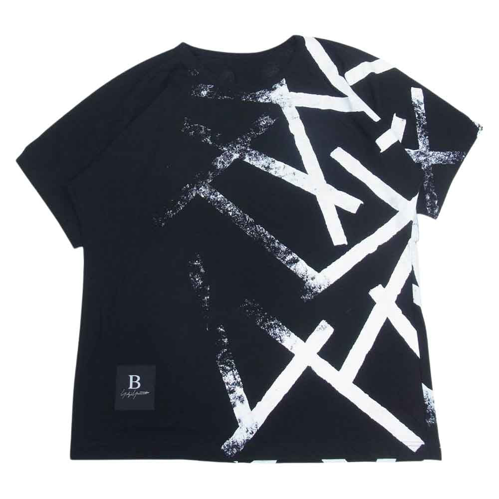 Yohji Yamamoto ヨウジヤマモト NN-T63-075 B Yohji Yamamoto ビーヨウジヤマモト 総柄 Tシャツ ブラック系 2【中古】
