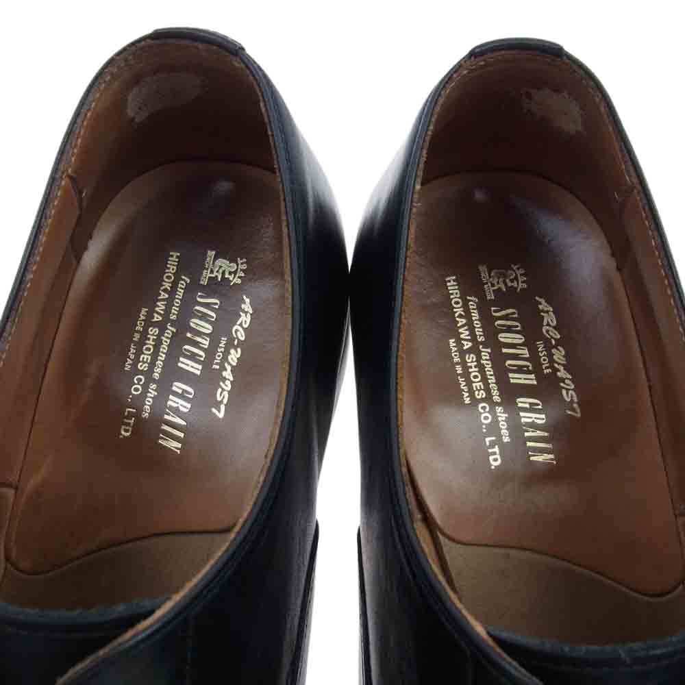 SCOTCH GRAIN スコッチグレイン 1716 ストレートチップ アバンス グッドイヤー レザー シューズ ブラック系 26.5cm【中古】