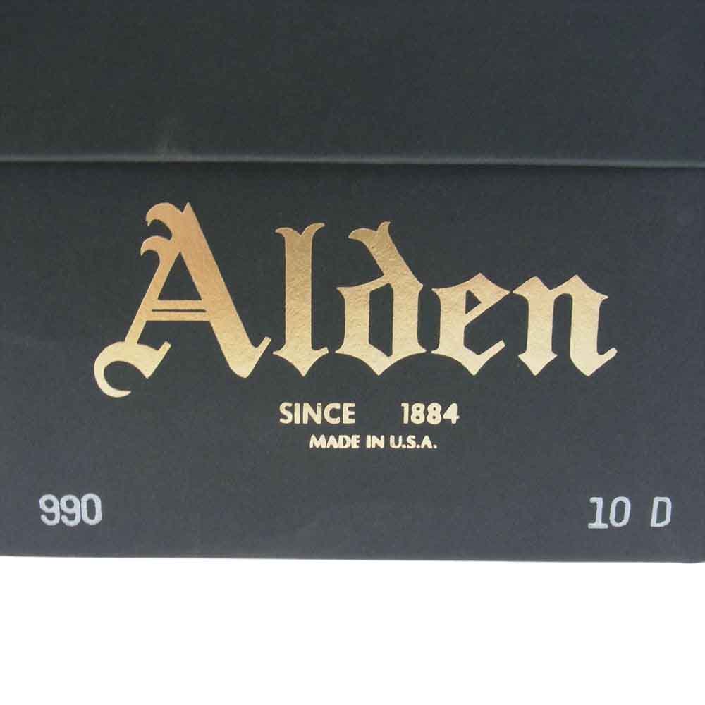 ALDEN オールデン 990 D プレーントゥ コードバン レザー シューズ バーガンディ ダークブラウン系 10D【中古】