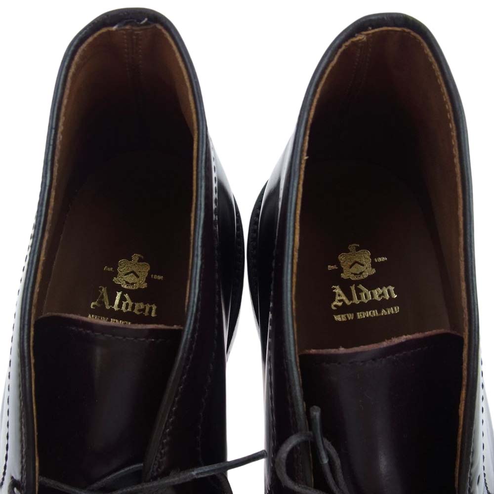 ALDEN オールデン CHUKKA BOOTS CORDOVAN 1339 D チャッカ ブーツ コードバン バーガンディー ダークブラウン系 10D【極上美品】【中古】
