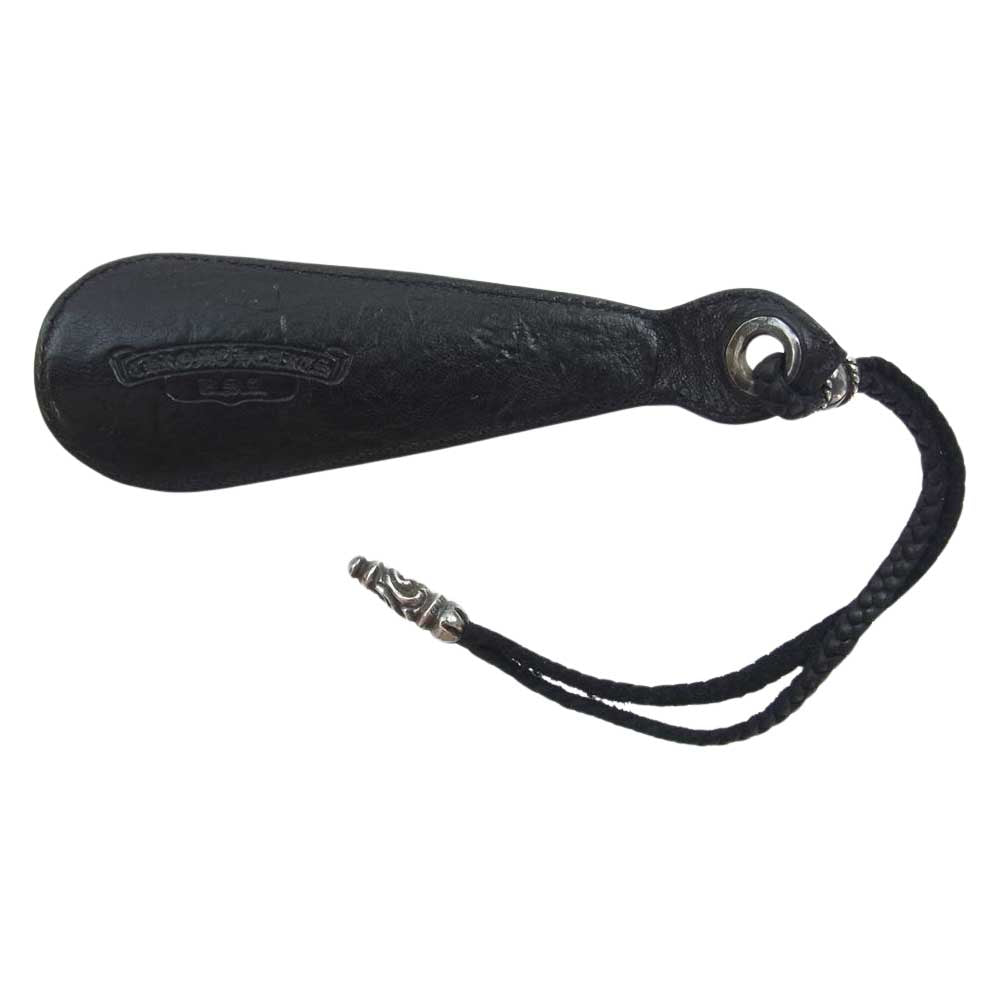 CHROME HEARTS クロムハーツ（原本無） SHOE HORN シューホーン レザー 靴ベラ ブラック系【中古】