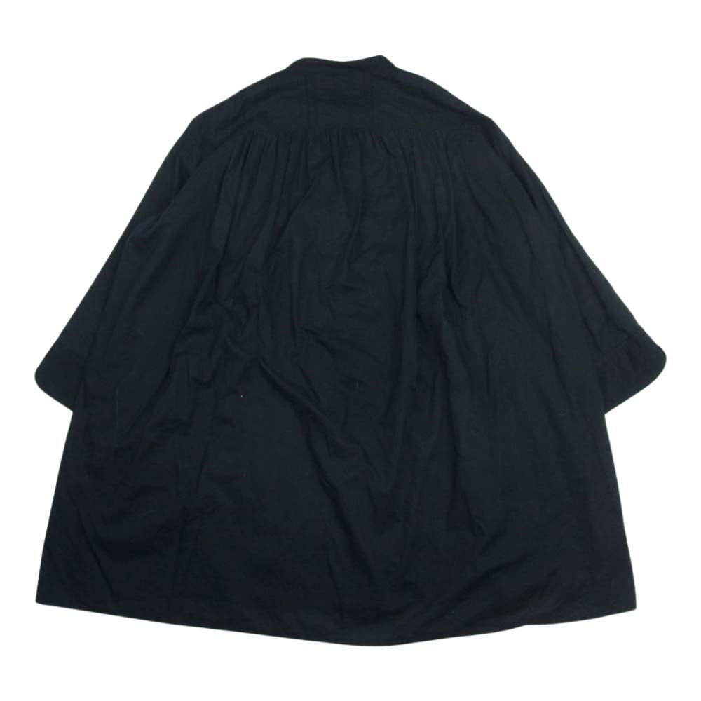 BEAMS BOY ビームスボーイ 21SS-002CH 13-11-1443-702 TORI-TO トリト別注 チャイナボタン チャイニーズ ギャザー シャツ ブラック系 M【中古】