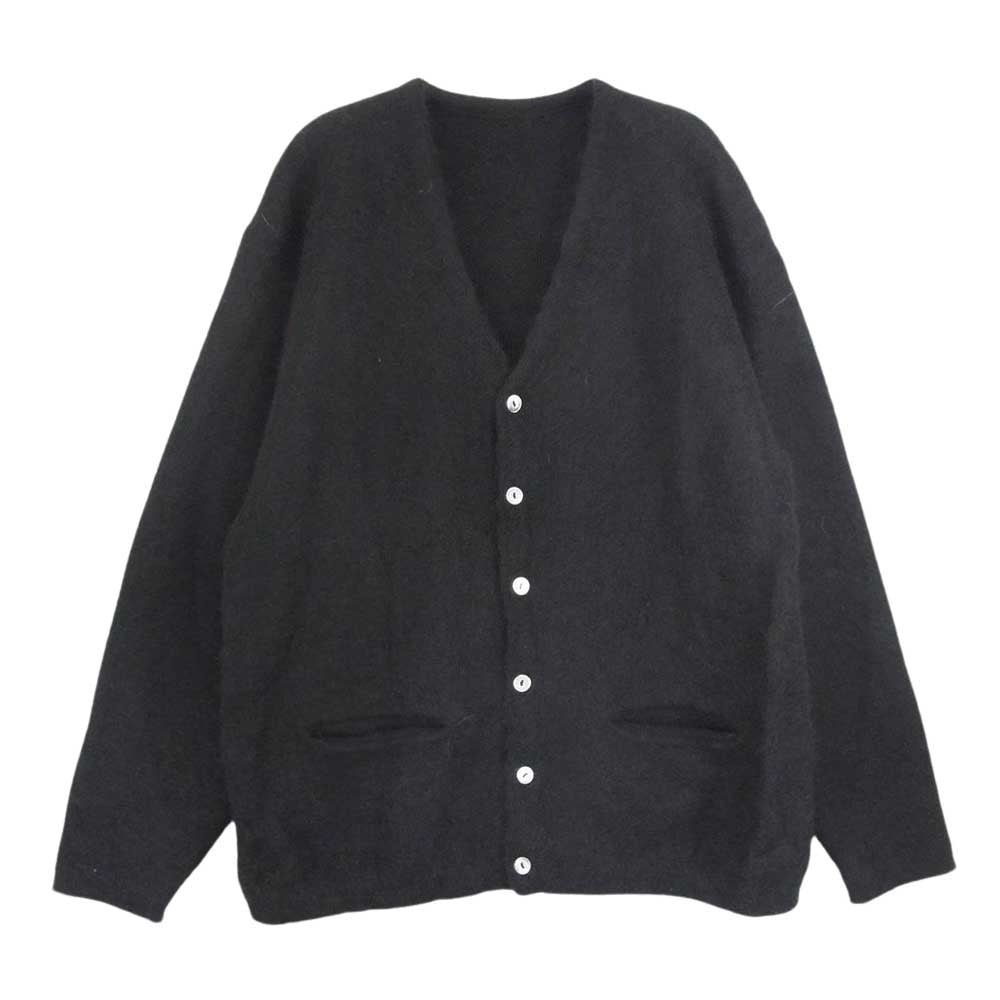 ユーズド 古着 モヘア モヘヤ Vネック カーディガン ブラック系 サイズ不明【中古】