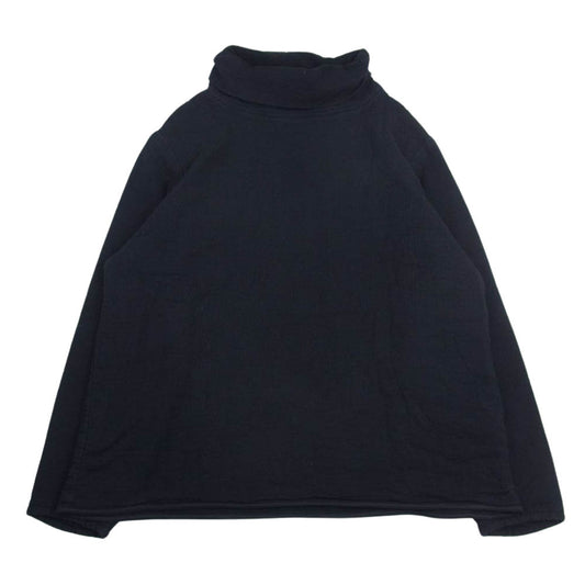 PORTER CLASSIC ポータークラシック SASHIKO STRETCH BEATNIK TURTLENECK FLEECE LINING 刺子 サシコストレッチ ビートニク フリースライニング タートルネック カットソー ブラック系 XS【中古】