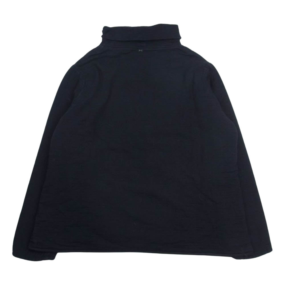 PORTER CLASSIC ポータークラシック SASHIKO STRETCH BEATNIK TURTLENECK FLEECE LINING 刺子 サシコストレッチ ビートニク フリースライニング タートルネック カットソー ブラック系 XS【中古】
