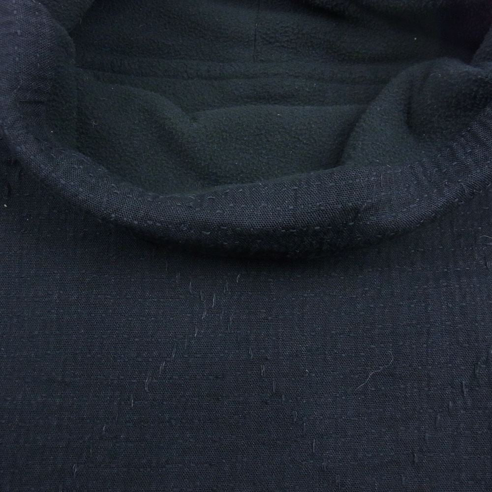 PORTER CLASSIC ポータークラシック SASHIKO STRETCH BEATNIK TURTLENECK FLEECE LINING  刺子 サシコストレッチ ビートニク フリースライニング タートルネック カットソー ブラック系 XS【中古】