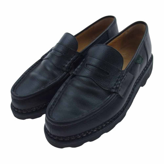 Paraboot パラブーツ 85646 REIMS ランス グレインカーフ コイン ローファー シューズ ブラック系【中古】
