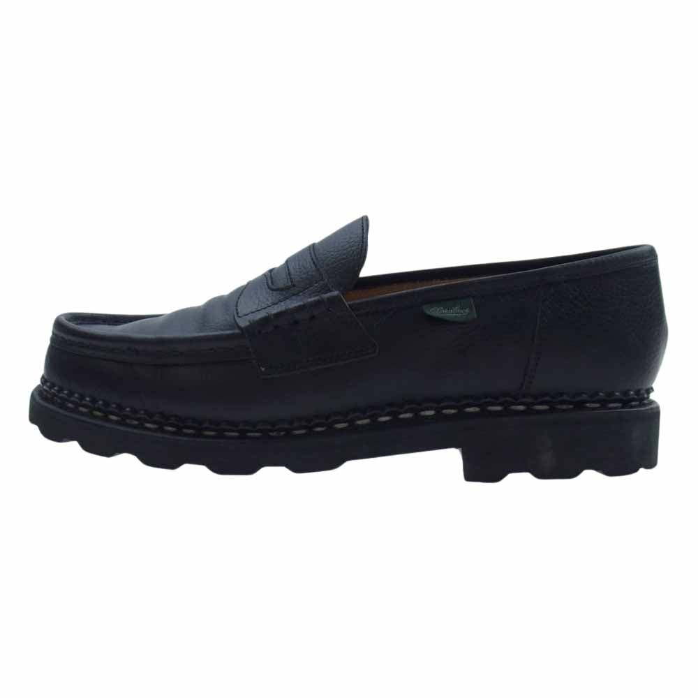 Paraboot パラブーツ 85646 REIMS ランス グレインカーフ コイン ローファー シューズ ブラック系【中古】