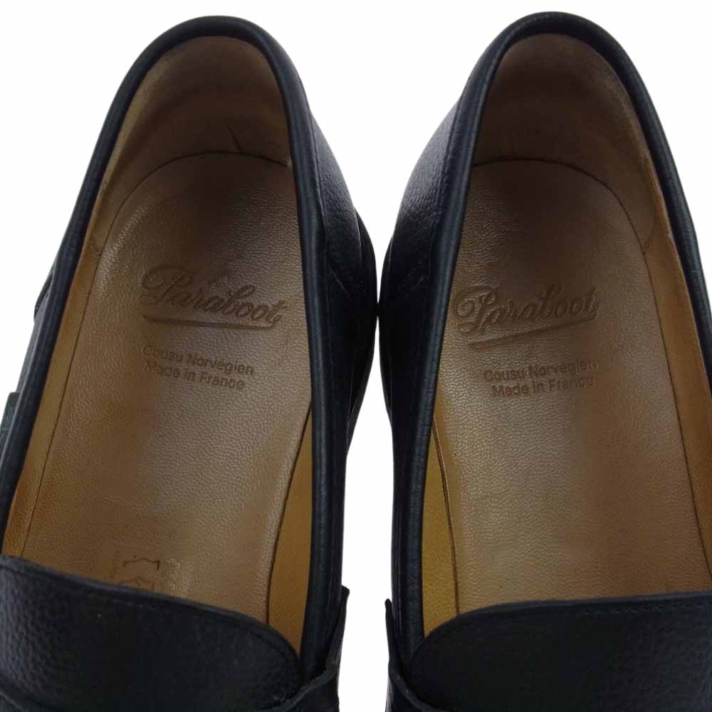 Paraboot パラブーツ 85646 REIMS ランス グレインカーフ コイン ローファー シューズ ブラック系【中古】
