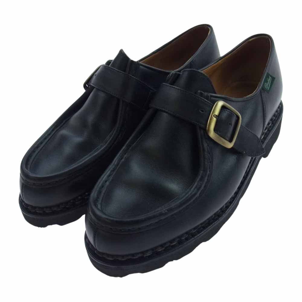 Paraboot パラブーツ 83151 MICHAEL BRIDE ミカエル ブリッド シングルモンク ストラップ レザー シューズ ブラック系 R41【中古】