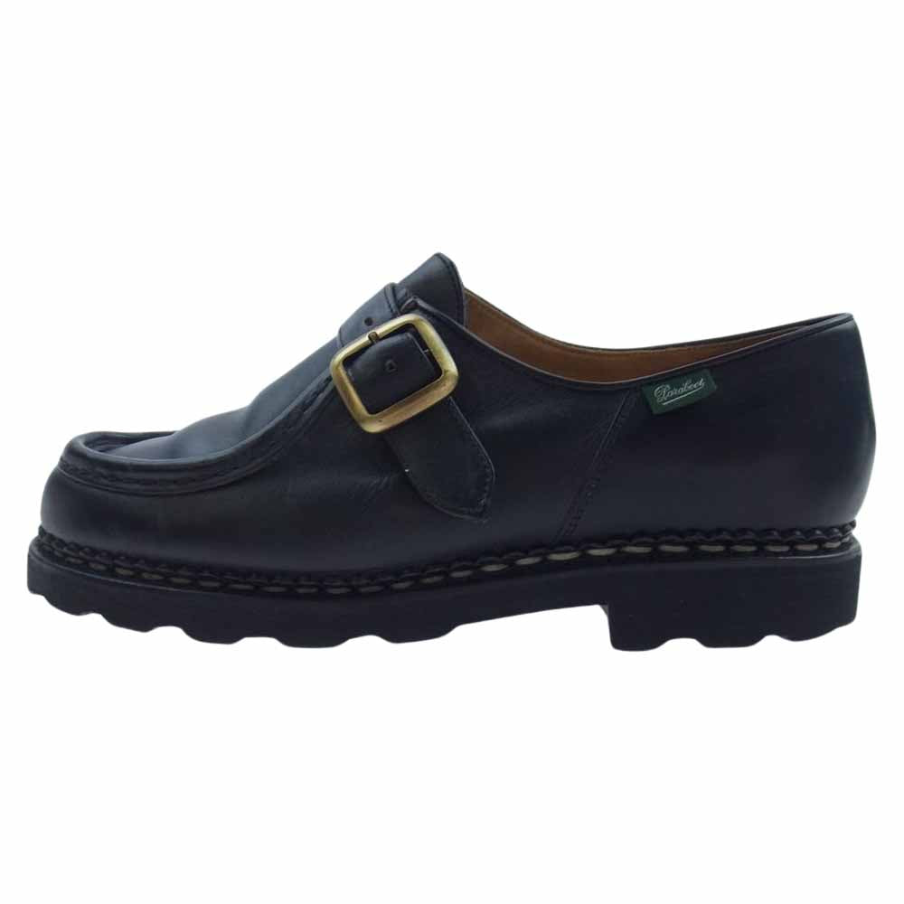 Paraboot パラブーツ 83151 MICHAEL BRIDE ミカエル ブリッド シングルモンク ストラップ レザー シューズ ブラック系 R41【中古】
