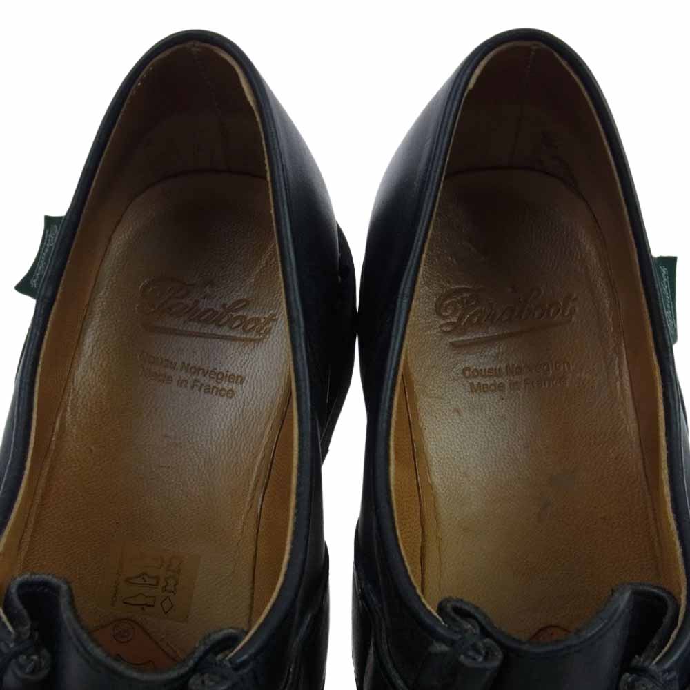 Paraboot パラブーツ 83151 MICHAEL BRIDE ミカエル ブリッド シングルモンク ストラップ レザー シューズ ブラック系 R41【中古】