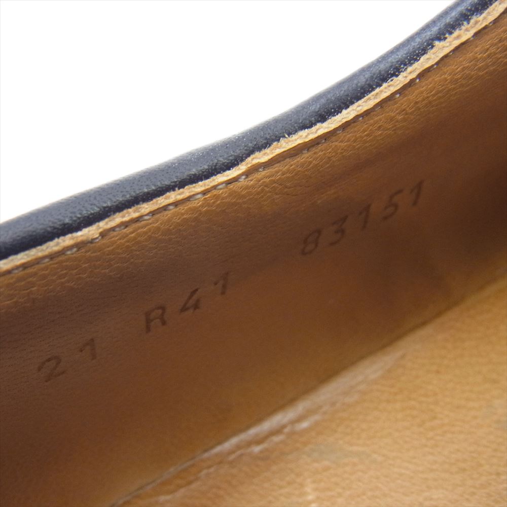 Paraboot パラブーツ 83151 MICHAEL BRIDE ミカエル ブリッド シングルモンク ストラップ レザー シューズ ブラック系 R41【中古】