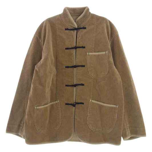 PORTER CLASSIC ポータークラシック CORDUROY CHINESE JACKET ブリズベンモス社製 コーデュロイ チャイニーズ ジャケット ライトブラウン系 S【中古】