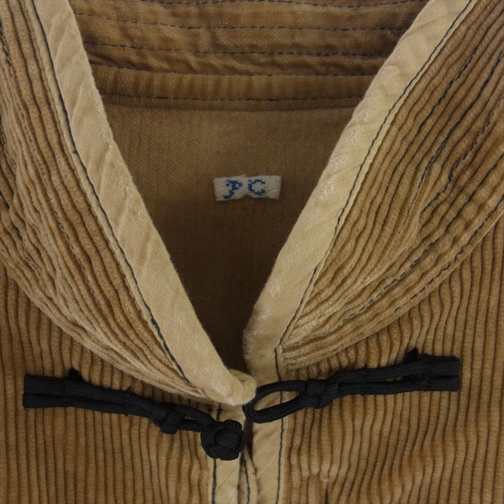 PORTER CLASSIC ポータークラシック CORDUROY CHINESE JACKET ブリズベンモス社製 コーデュロイ チャイニーズ ジャケット ライトブラウン系 S【中古】