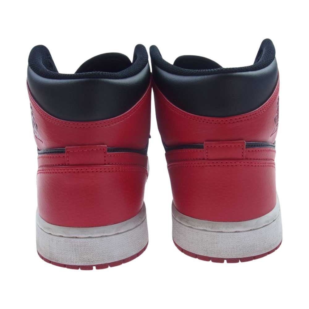 NIKE ナイキ 554724-074 AIR JORDAN 1 MID ジョーダン 1 ミッド スニーカー ブラック系 レッド系 28cm【中古】
