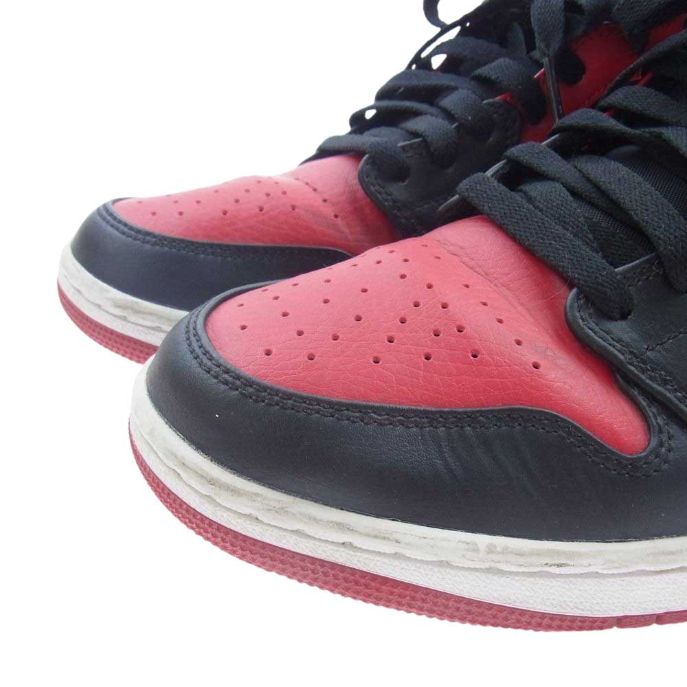 NIKE ナイキ 554724-074 AIR JORDAN 1 MID ジョーダン 1 ミッド スニーカー ブラック系 レッド系 28cm【中古】