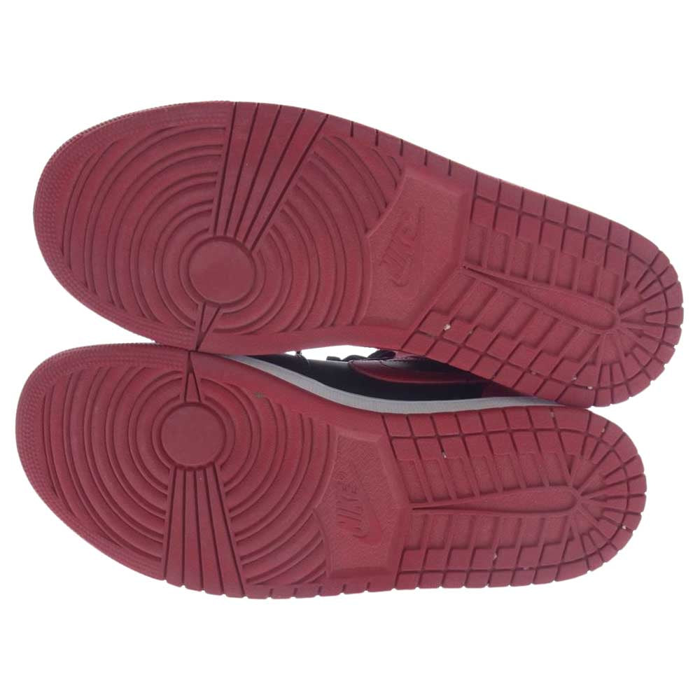 NIKE ナイキ 554724-074 AIR JORDAN 1 MID ジョーダン 1 ミッド スニーカー ブラック系 レッド系 28cm【中古】
