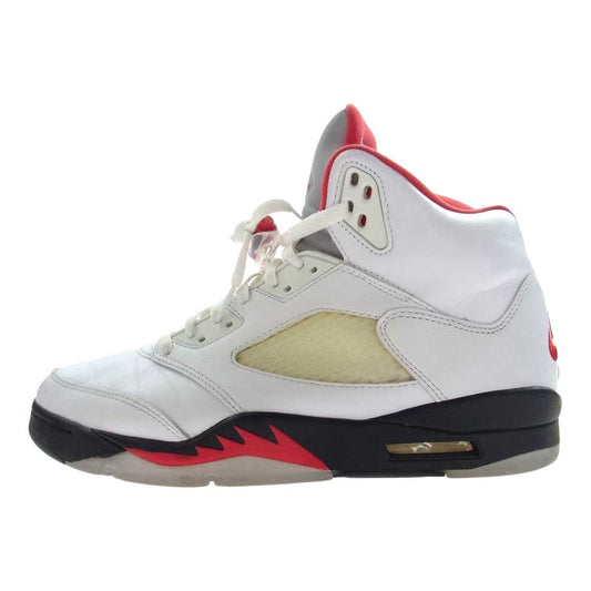 NIKE ナイキ DA1911-102 AIR JORDAN 5 RETRO エアジョーダン 5 レトロ ホワイトファイアレッド-ブラック スニーカー ホワイト系 28cm【中古】