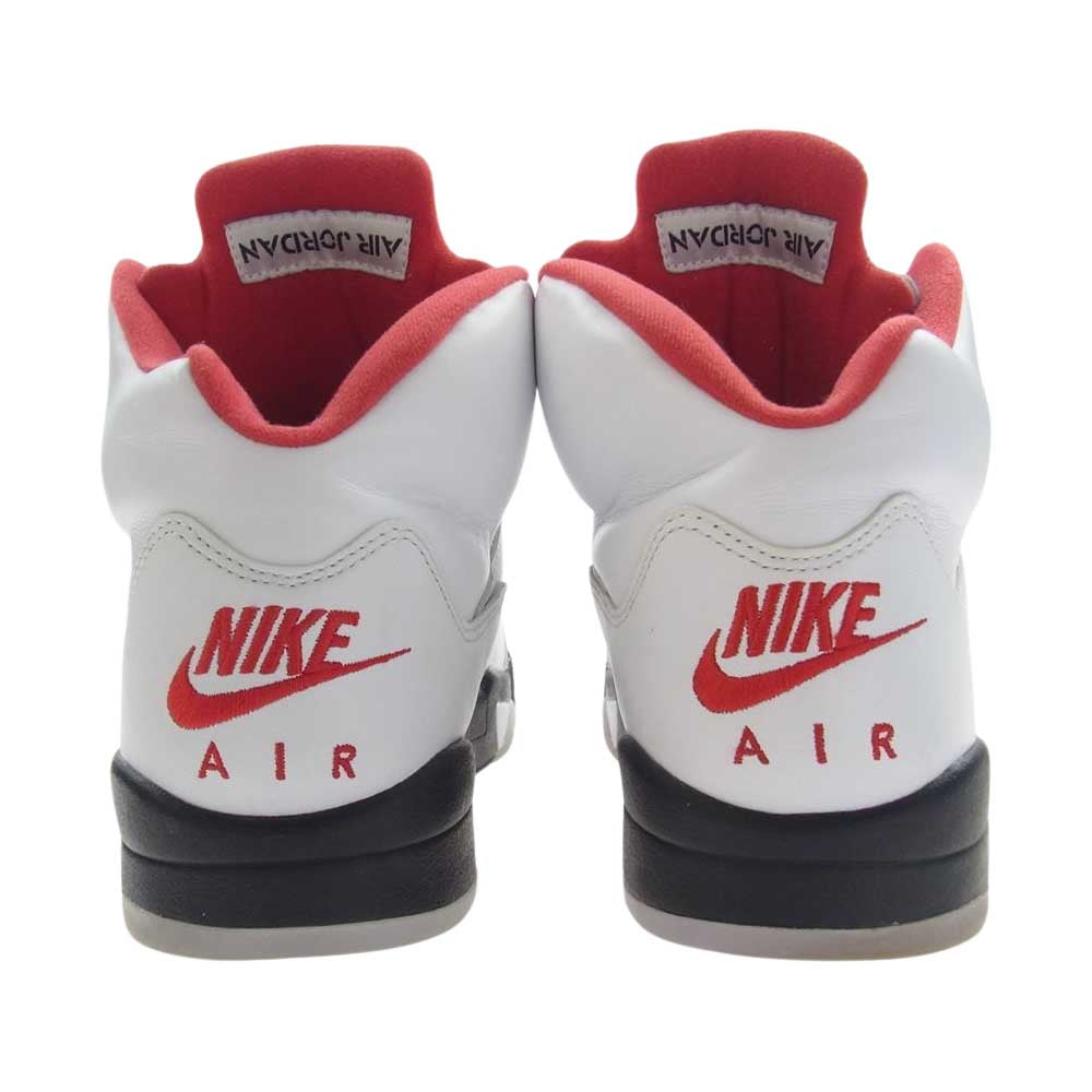 NIKE ナイキ DA1911-102 AIR JORDAN 5 RETRO エアジョーダン 5 レトロ ホワイトファイアレッド-ブラック スニーカー ホワイト系 28cm【中古】