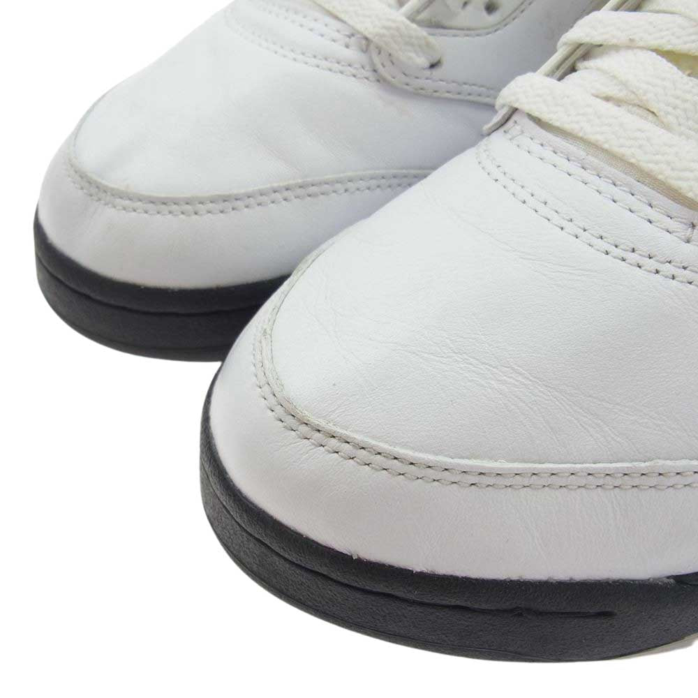 NIKE ナイキ DA1911-102 AIR JORDAN 5 RETRO エアジョーダン 5 レトロ ホワイトファイアレッド-ブラック スニーカー ホワイト系 28cm【中古】