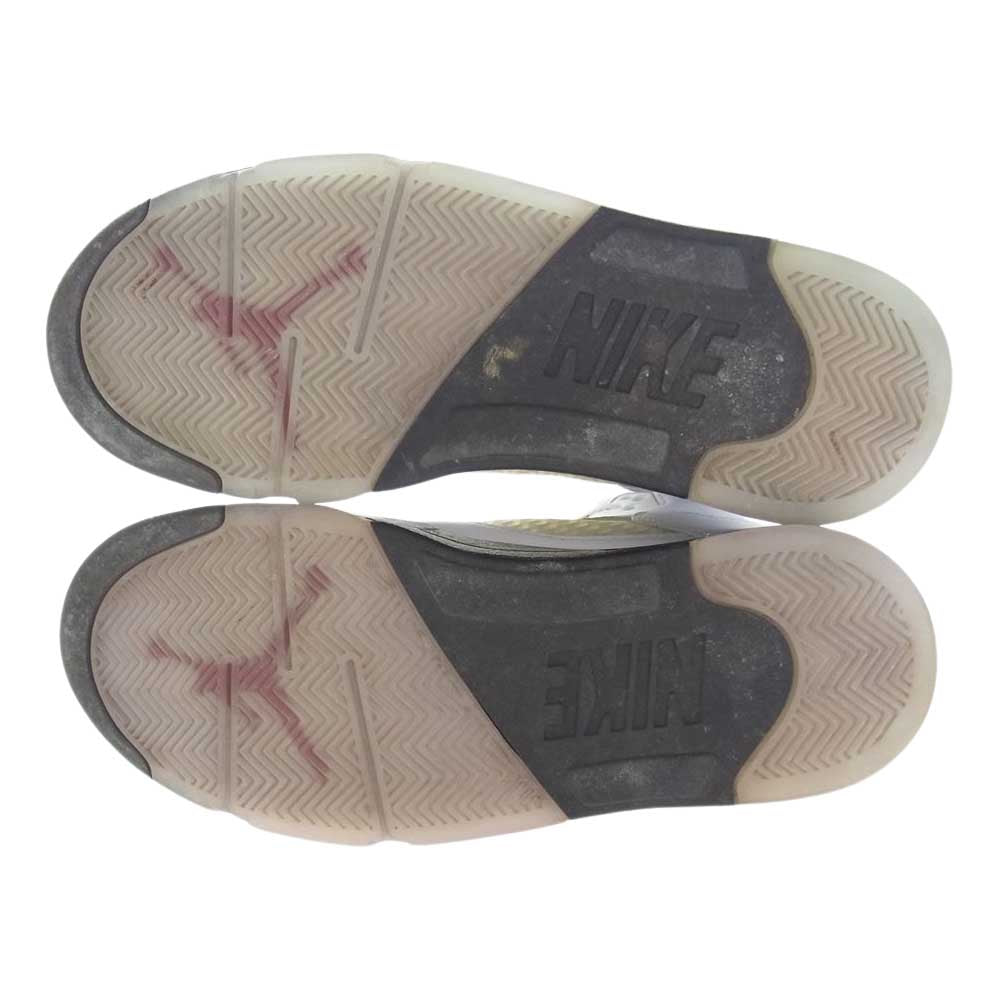 NIKE ナイキ DA1911-102 AIR JORDAN 5 RETRO エアジョーダン 5 レトロ ホワイトファイアレッド-ブラック スニーカー ホワイト系 28cm【中古】
