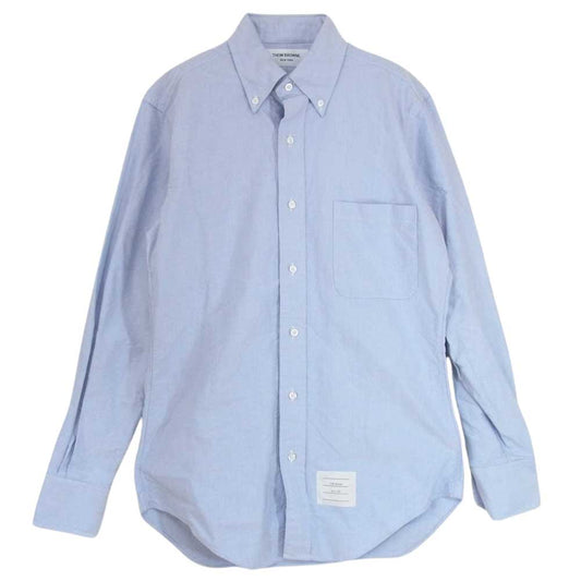 THOM BROWNE トムブラウン 国内正規品 BD オックスフォード ボタンダウン 長袖 シャツ ブルー系 1【中古】