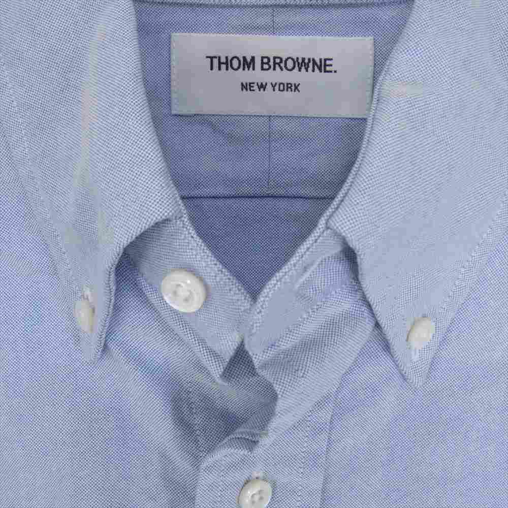 THOM BROWNE トムブラウン 国内正規品 BD オックスフォード ボタンダウン 長袖 シャツ ブルー系 1【中古】