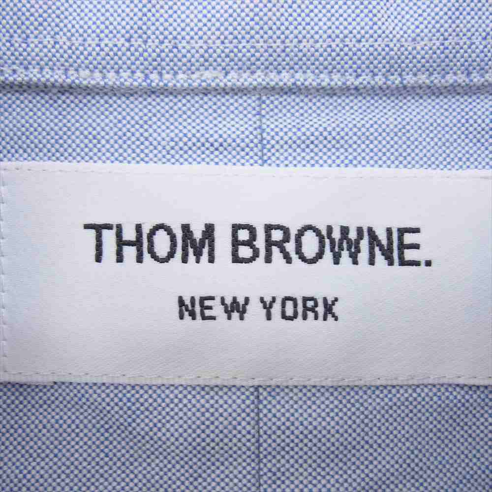 THOM BROWNE トムブラウン 国内正規品 BD オックスフォード ボタンダウン 長袖 シャツ ブルー系 1【中古】