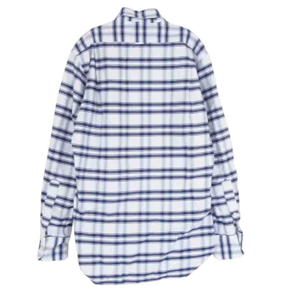 THOM BROWNE トムブラウン BD オックスフォード ボタンダウン チェック 長袖 シャツ ブルー系 1【中古】