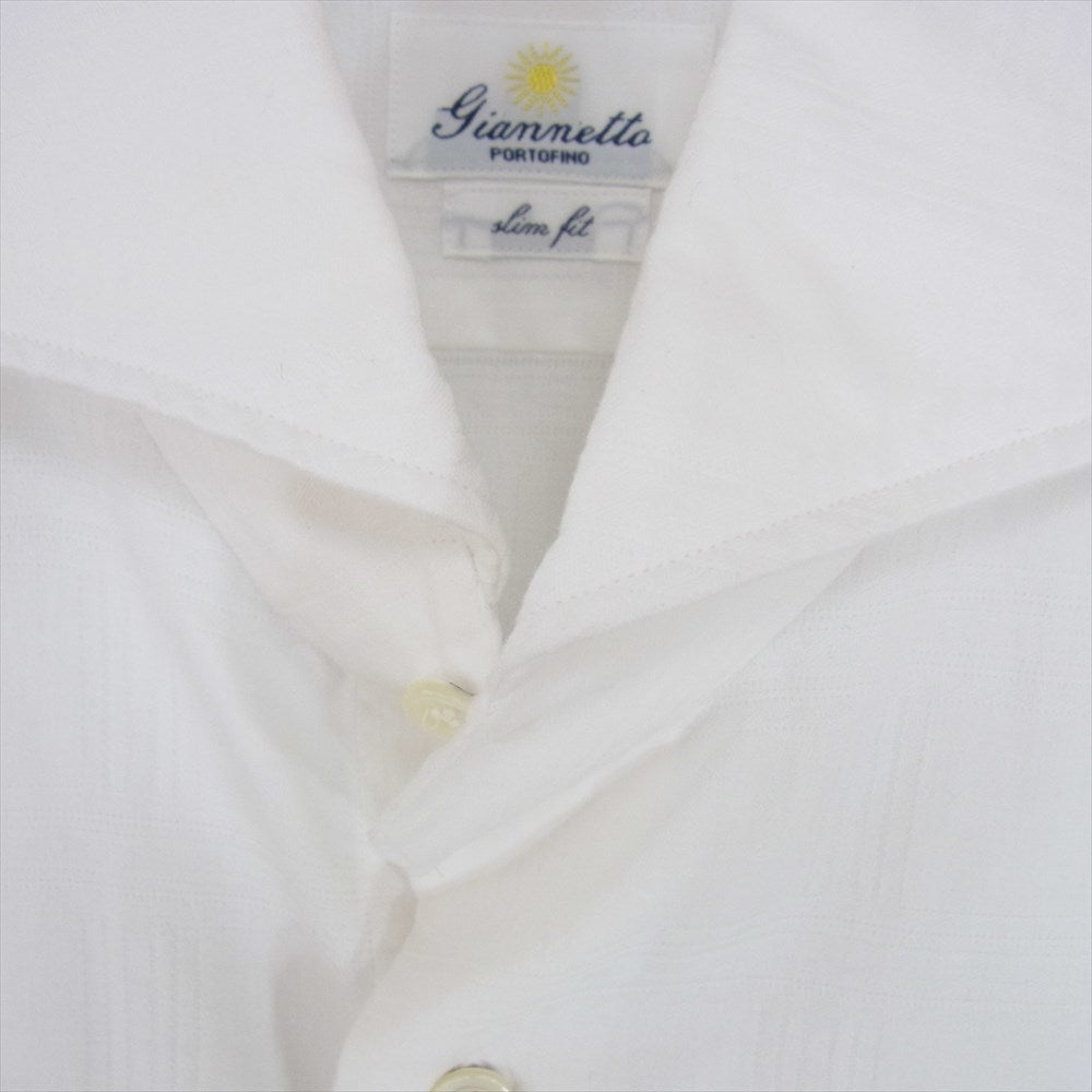 ジャンネット 6G15300L84 ワイドカラー 長袖 シャツ ホワイト系 40【美品】【中古】