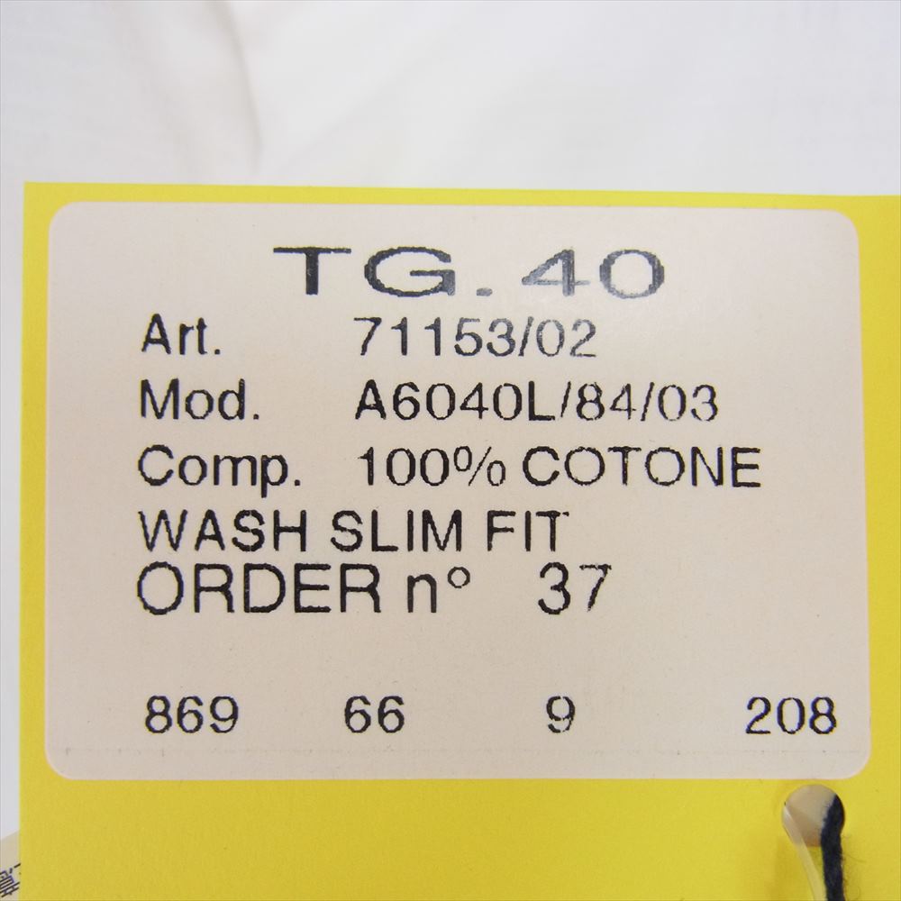 ジャンネット 6G15300L84 ワイドカラー 長袖 シャツ ホワイト系 40【美品】【中古】