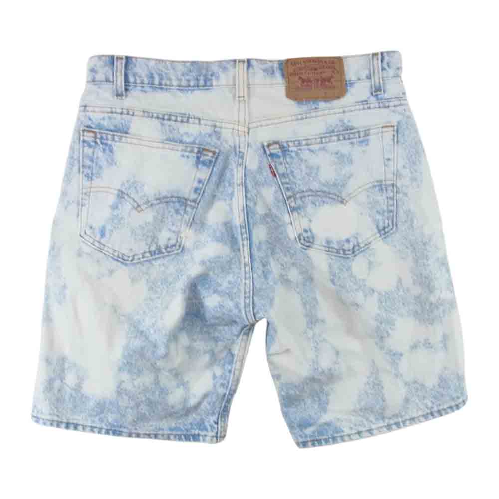 Levi's リーバイス USA製 505 ブリーチ ショート ハーフ デニム パンツ インディゴブルー系 34【中古】