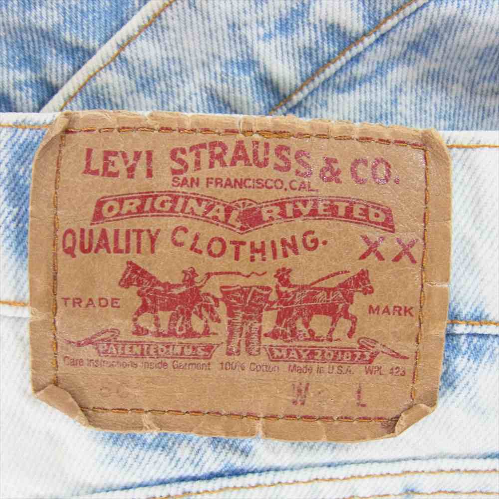 Levi's リーバイス USA製 505 ブリーチ ショート ハーフ デニム パンツ インディゴブルー系 34【中古】