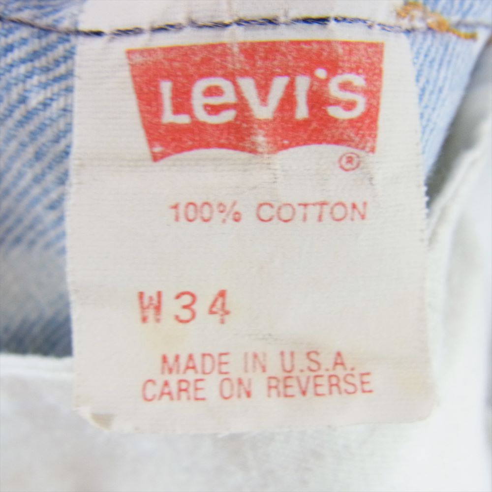 Levi's リーバイス USA製 505 ブリーチ ショート ハーフ デニム パンツ インディゴブルー系 34【中古】