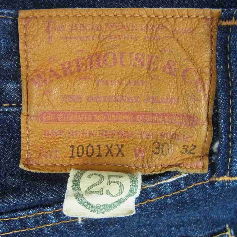 WAREHOUSE ウエアハウス 1001xx 25周年モデル デニム パンツ ジーンズ コットン 日本製 インディゴブルー系 W30 L32【中古】