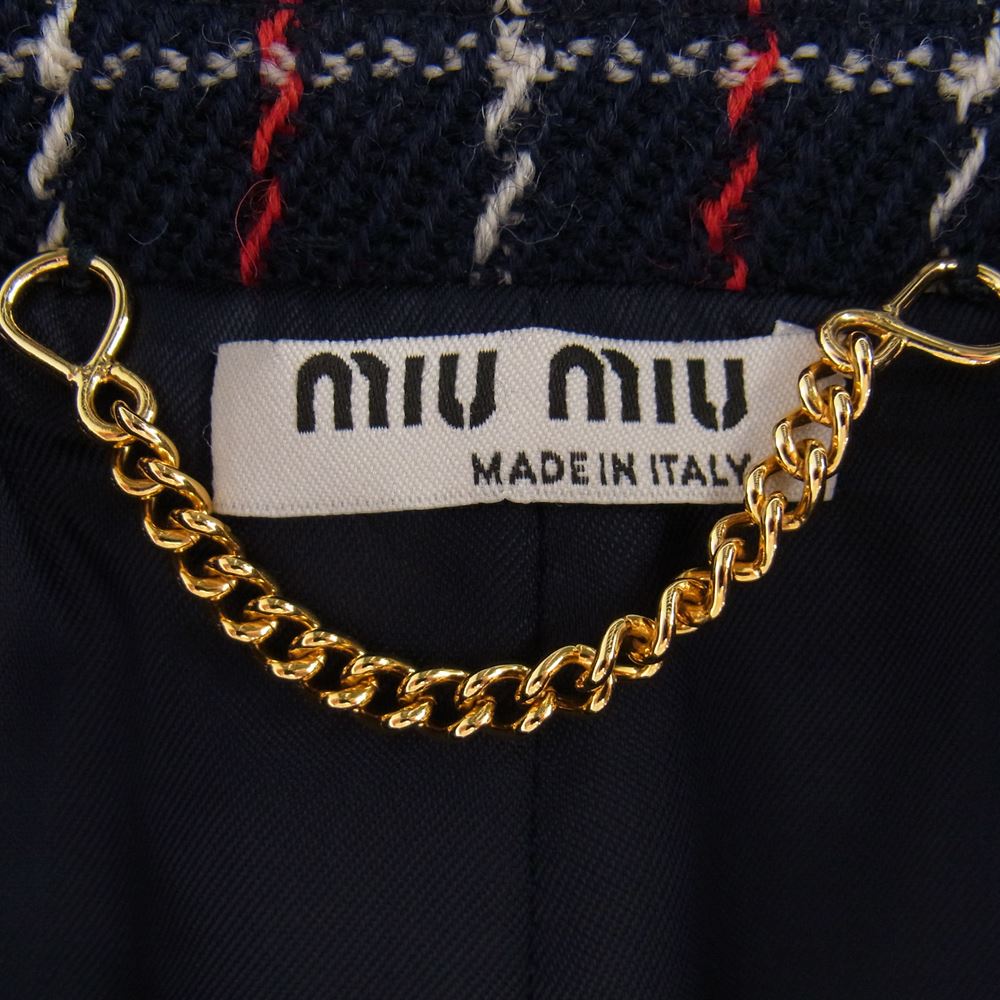 MIUMIU ミュウミュウ 20AW ヴァージンウール チェック ツイード MIUMIU ミュウミュウ 20AW ヴァージンウール チェック ツイード