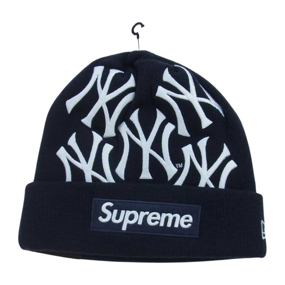 Supreme シュプリーム 21AW New York Yankees New Era Box Logo Benie ニューエラ ヤンキース ランダム ロゴ ビーニー ニットキャップ ブラック系【新古品】【未使用】【中古】