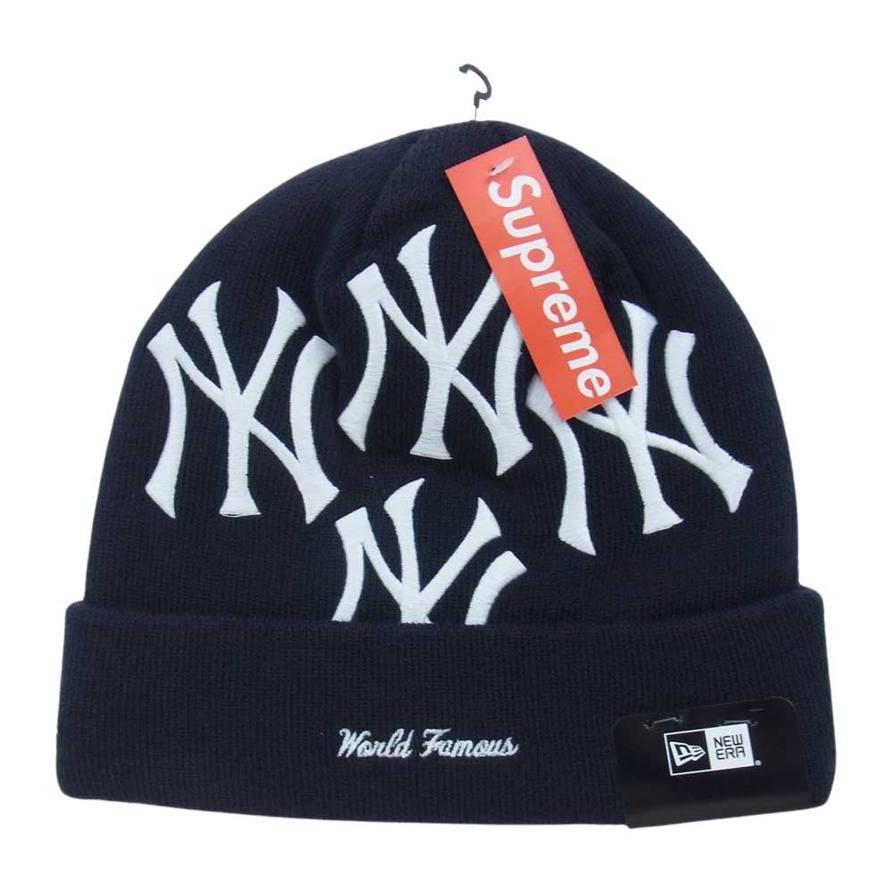 Supreme シュプリーム 21AW New York Yankees New Era Box Logo Benie ニューエラ ヤンキース ランダム ロゴ ビーニー ニットキャップ ブラック系【新古品】【未使用】【中古】