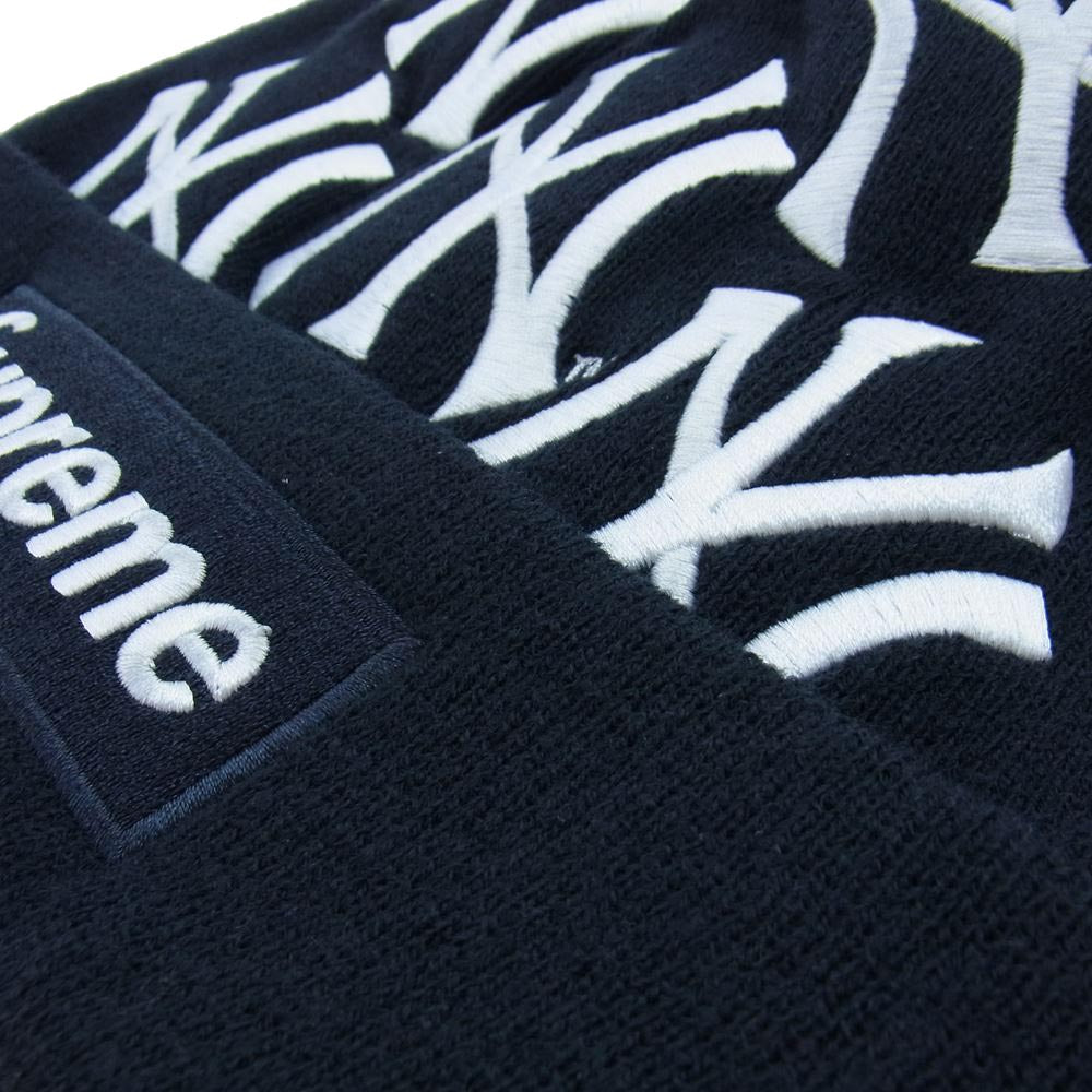 Supreme シュプリーム 21AW New York Yankees New Era Box Logo Benie ニューエラ ヤンキース ランダム ロゴ ビーニー ニットキャップ ブラック系【新古品】【未使用】【中古】