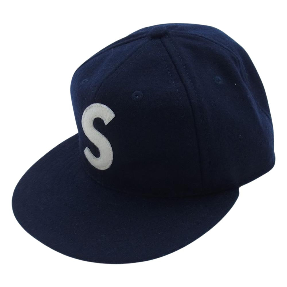 Supreme シュプリーム 23SS Ebbets S Logo Fitted 6-Panel エベッツ ウール ベースボール キャップ ネイビー系【新古品】【未使用】【中古】