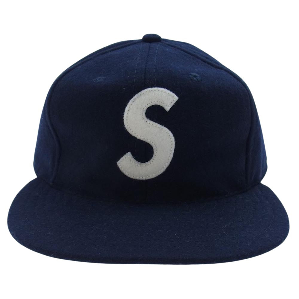 Supreme シュプリーム 23SS Ebbets S Logo Fitted 6-Panel エベッツ ウール ベースボール キャップ ネイビー系【新古品】【未使用】【中古】