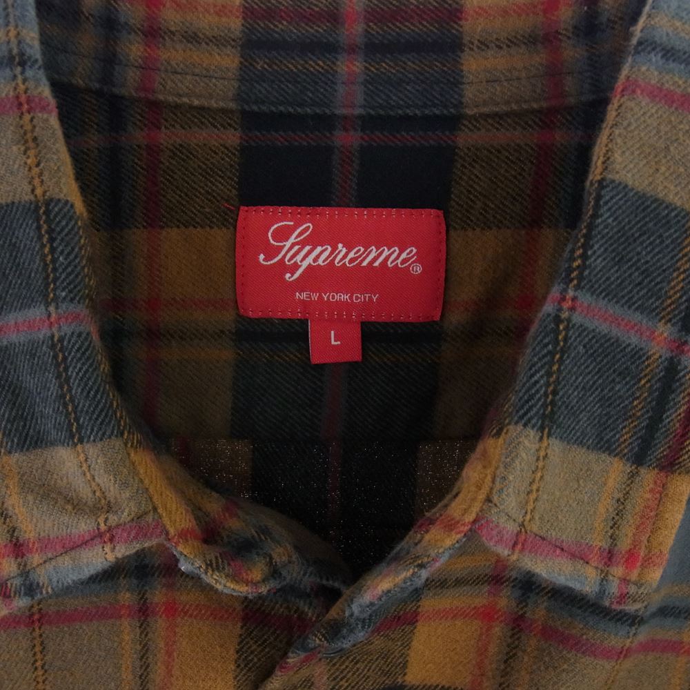 Supreme シュプリーム 22AW Plaid Flannel Shirt フランネル タータンチェック 長袖 シャツ L【新古品】【未使用】【中古】