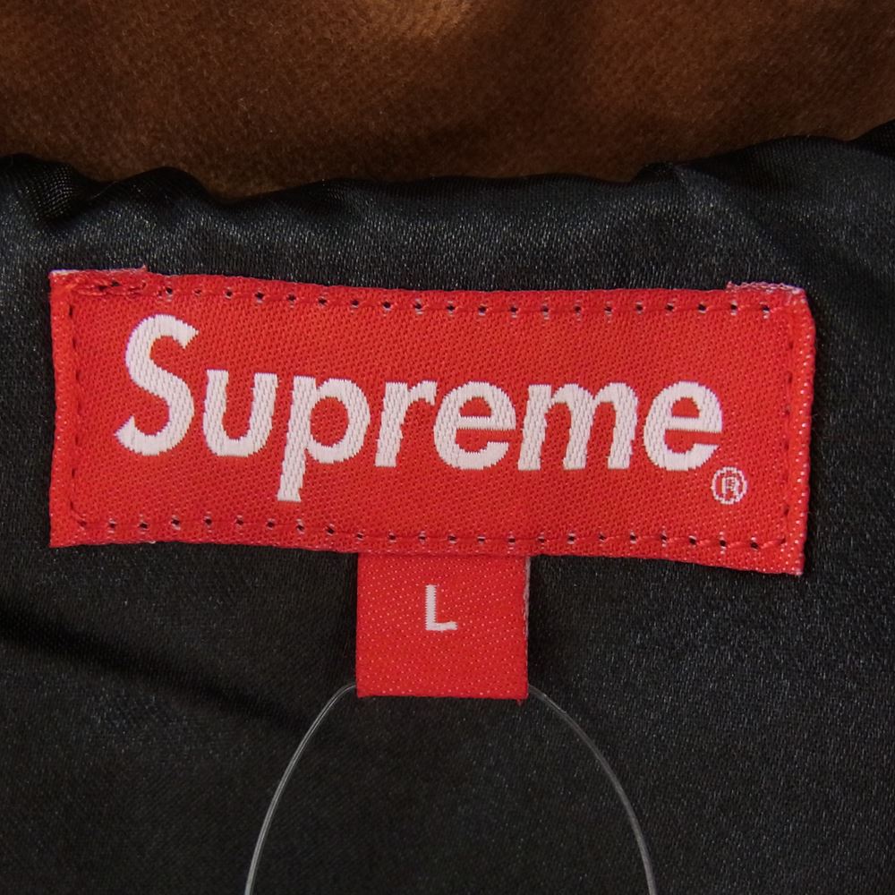 Supreme シュプリーム 20AW Velvet Work Jacket ベルベット ベロア ワーク ジャケット ブラウン系 L【極上美品】【中古】