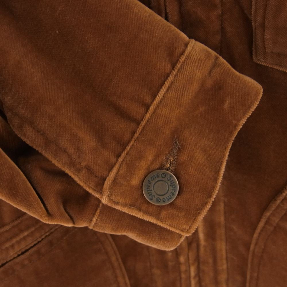 Supreme シュプリーム 20AW Velvet Work Jacket ベルベット ベロア ワーク ジャケット ブラウン系 L【極上美品】【中古】