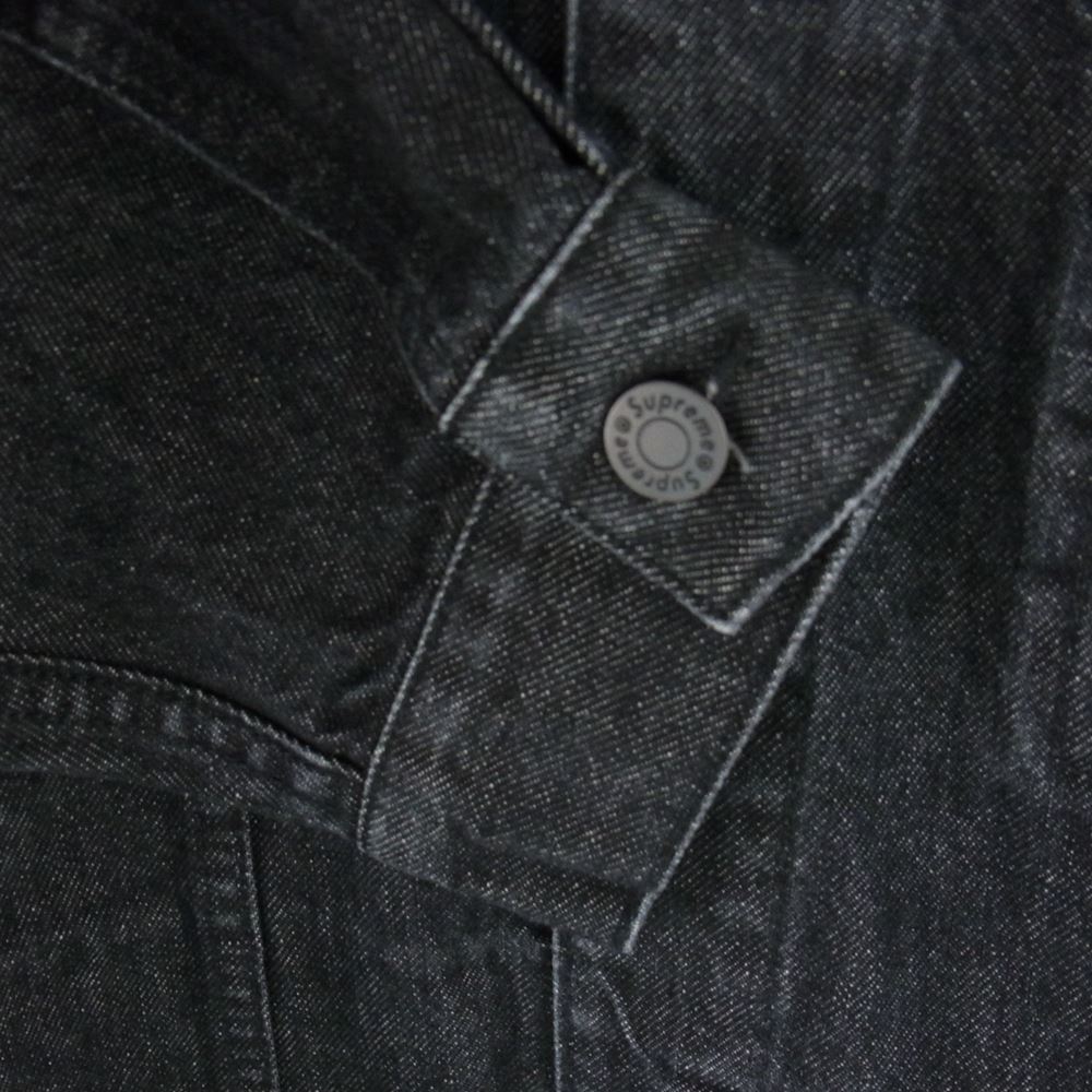 Supreme シュプリーム 22SS Inset Logo Denim Trucker Jacket デニムジャケット ブラック L【新古品】【未使用】【中古】