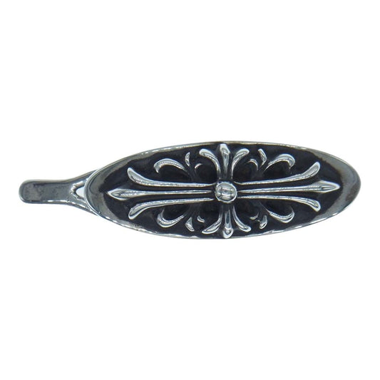 CHROME HEARTS クロムハーツ（原本無） HAIR BARRETTE SLV V FLOR フローラルクロス ヘアバレッタ ヘアクリップ シルバー系【中古】