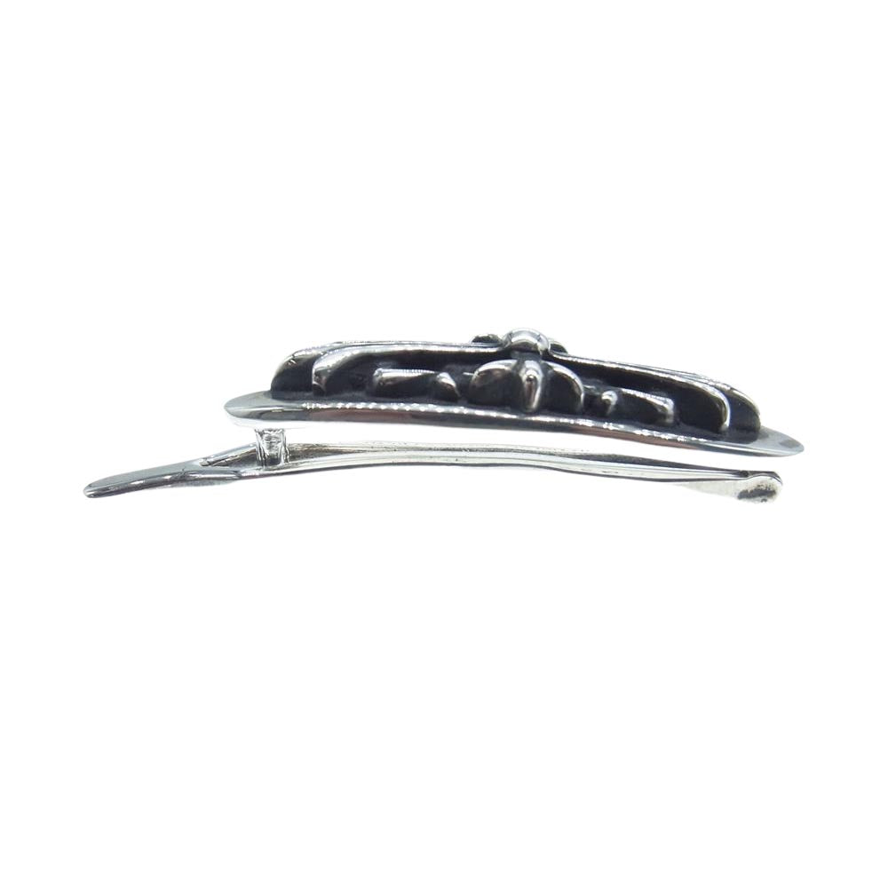 CHROME HEARTS クロムハーツ（原本無） HAIR BARRETTE SLV V FLOR フローラルクロス ヘアバレッタ ヘアクリップ シルバー系【中古】