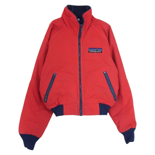 patagonia パタゴニア ヴィンテージ デカタグ シェルド シンチラ フリース ナイロン ジャケット キッズ レッド系 7/8【中古】